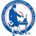 Professional Association of Diving Instructors logo featuring blue circular seal with diver silhouette